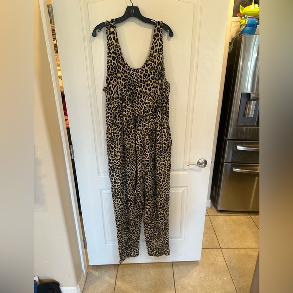Torrid sleep Dream Fleece leopard Full Length Lounge Jumpsuit Plus size 3 - Picture 7 of 9